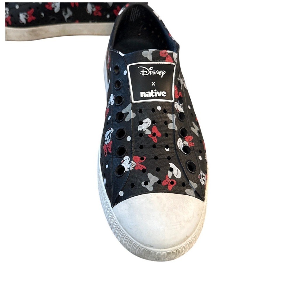Disney x Native Minnie Mouse Black Slip On Sneaker Shoe Womens Size 7 Casual‎